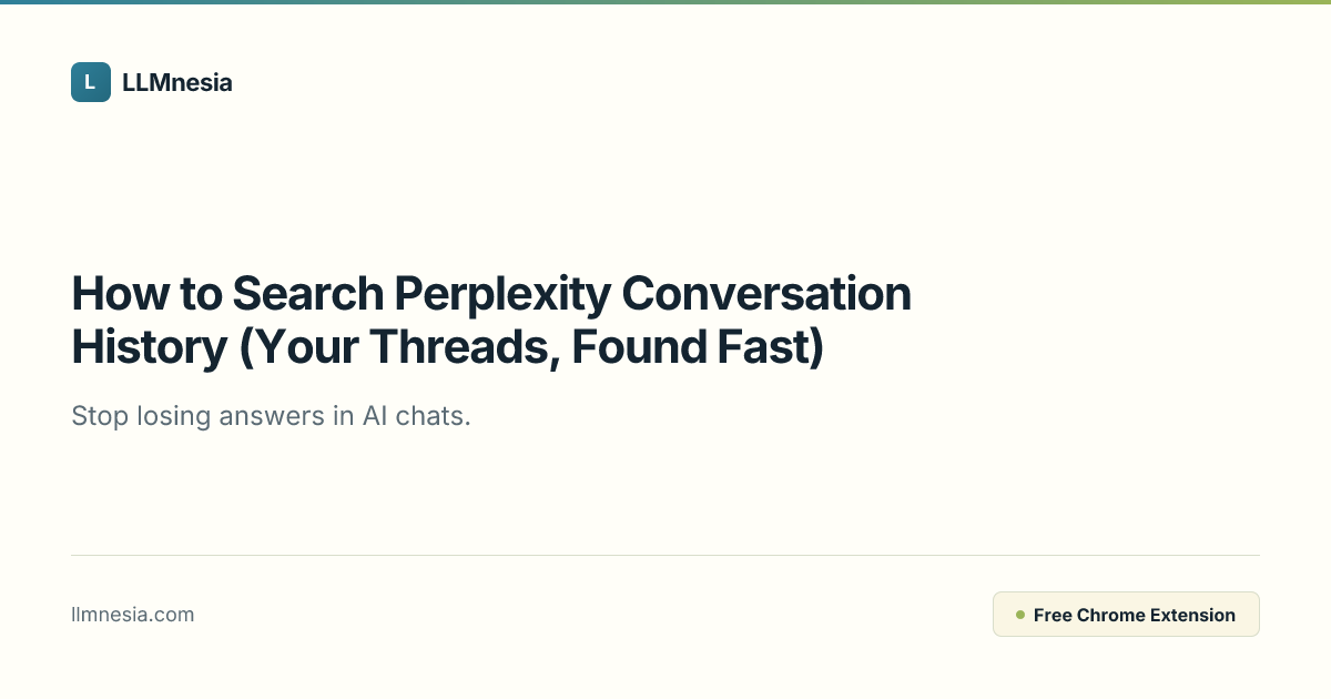 How to Search Perplexity Conversation History (Your Threads, Found Fast ...